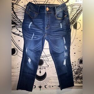 Stylish Blue Distressed Women Jeans